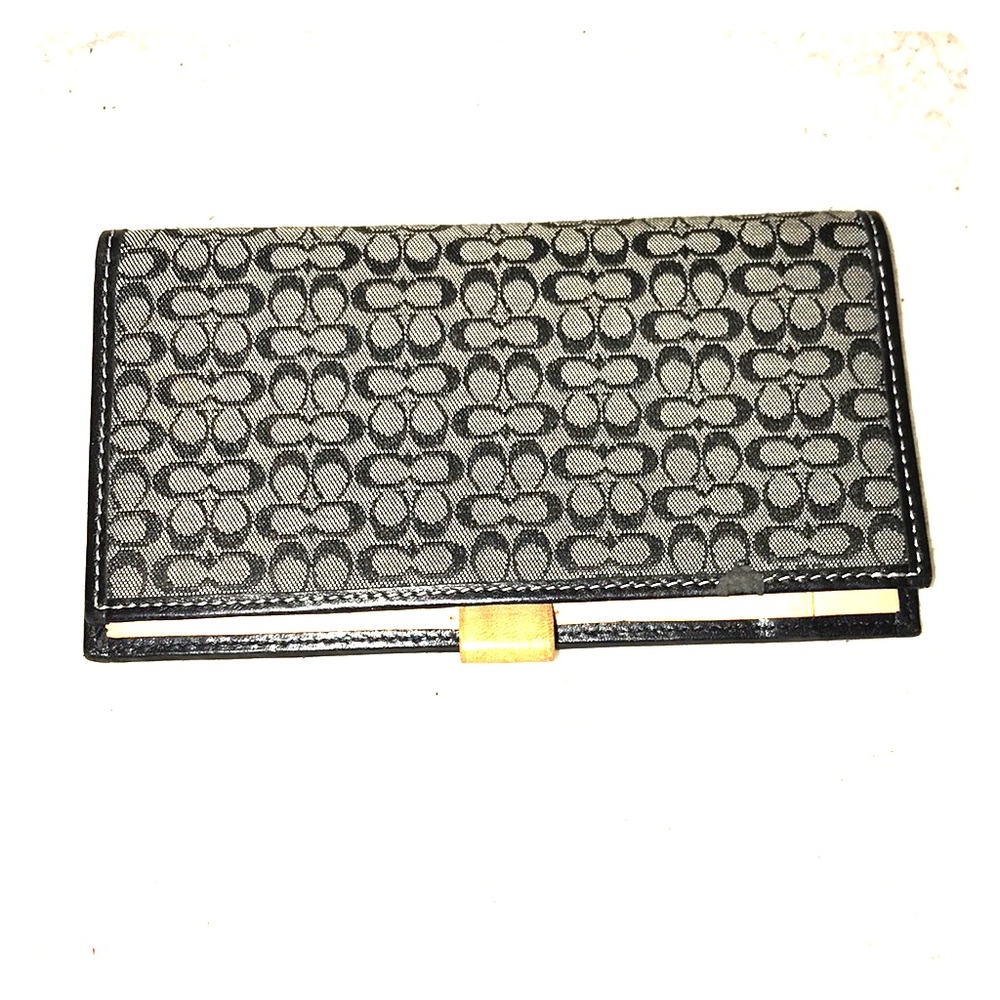Coach Signature checkbook holder